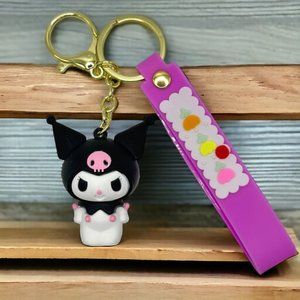 Kuromi My Melody Keychain Anime Sanrio Hello Kitty Figures Gift for Kids Women
